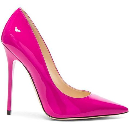 Jimmy Choo hot pink patent leather stilettos