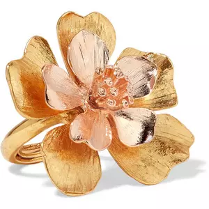 yellow and rose gold ring
