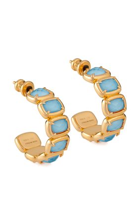 Small Toy 18k Gold-Plated Glass Stone Enamel Earrings By Ivi | Moda Operandi