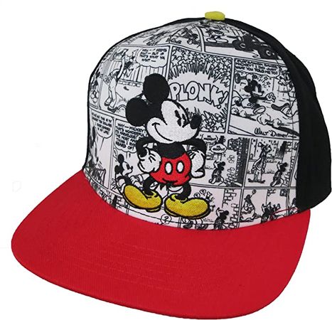 Disney Mickey Mouse Comics Adult Baseball Cap [6013] Red and Black at Amazon Men’s Clothing store