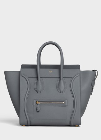 Mini Luggage handbag in baby drummed calfskin - Kohl - Official website | CELINE