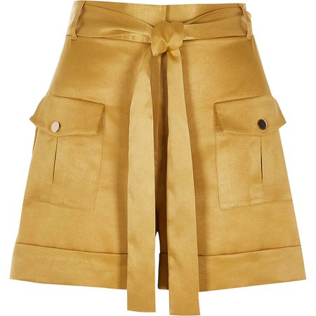 Yellow utility shorts - Casual Shorts - Shorts - women