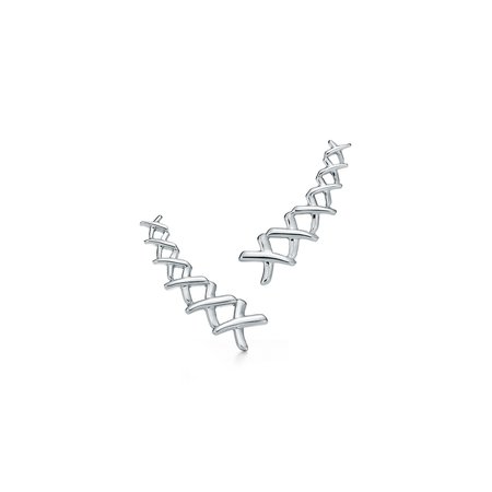 Paloma's Graffiti X climber earrings in sterling silver. | Tiffany & Co.