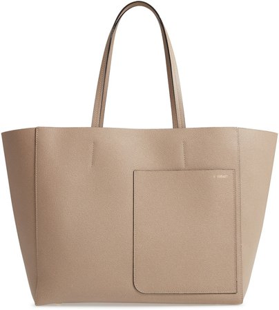Grained Leather Tote