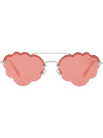 Miu Miu Eyewear Miu Miu Noir Sunglasses SMU57UM1BC Pink | Farfetch