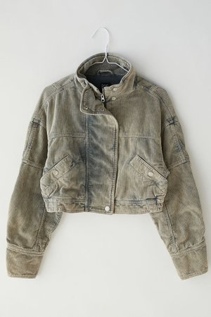 BDG Dita Corduroy Cropped Bomber Jacket | Urban Outfitters