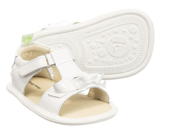 white baby sandal