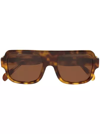 ANINE BING Sicily Tortoiseshell Pilot Sunglasses - Farfetch