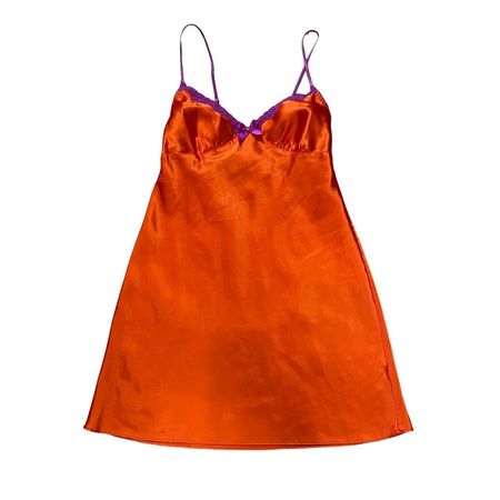 Vintage Orange and Purple La Senza Silk Dress