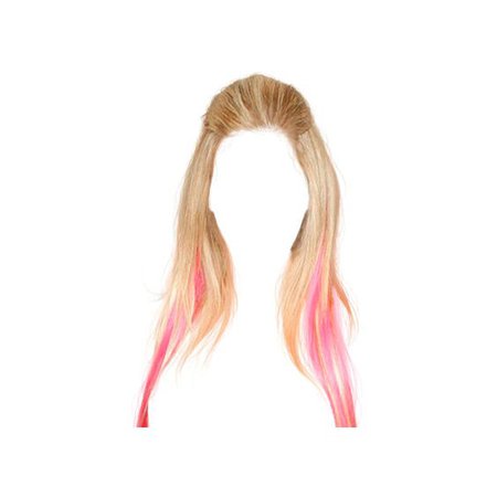 blonde hair png pink streaks