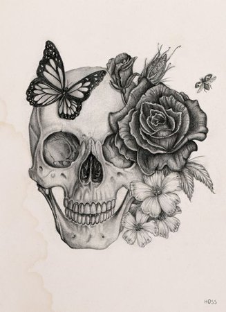 Rose&Skull by Boudos Simon, via Behance | Sкυℓℓѕ ♡ | Pinterest | Behance, Rose and Tattoo