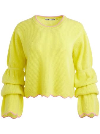Alice + Olivia Foss Cropped Knit Pullover - Farfetch