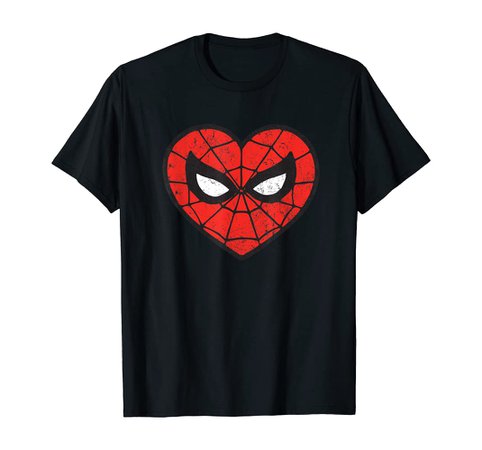 Amazon.com: Marvel Spider-Man Heart T-Shirt : Clothing, Shoes & Jewelry