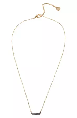 AllSaints Mini Pavé Bar Pendant Necklace | Nordstrom