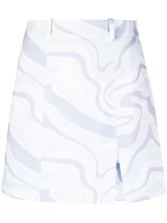 MIYETTE Printed Cotton Mini Skirt - Farfetch