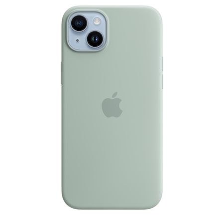 Coque en silicone avec MagSafe pour iPhone 14 Plus - Bleu cactus - Apple (FR)
