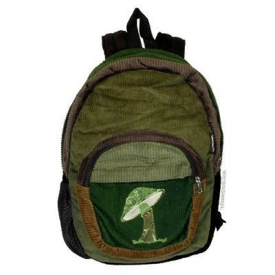green mushroom backpack