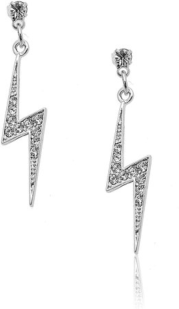silver lightning bolt earrings - Google Search