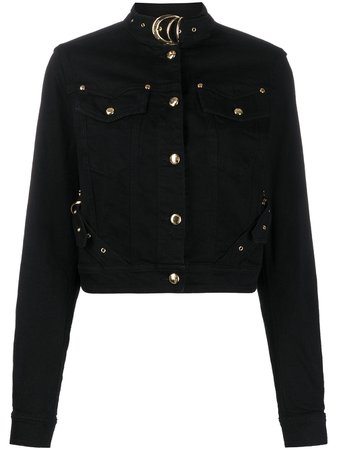 Versace Jeans Couture Buckled Collar Cropped Jacket - Farfetch