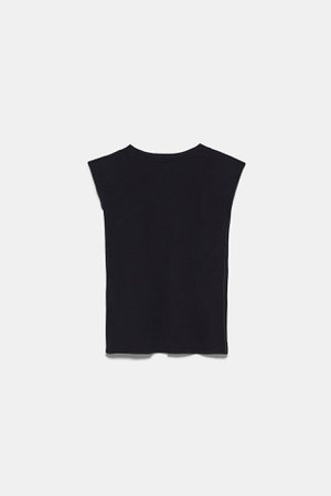 T-SHIRT WITH SHOULDER PADS | ZARA Portugal