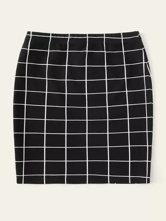 Grid Bodycon Skirt | SHEIN USA