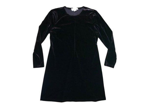 90s Dark Brown Velvet Mini Dress Long Sleeves // Size 10 // | Etsy