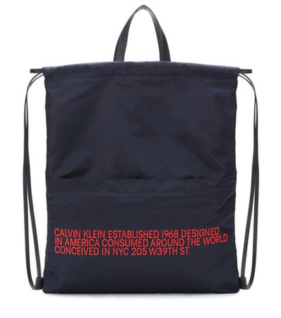 Logo embroidered backpack