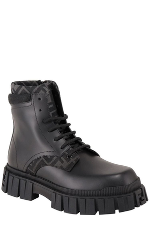 Fendi Force Lace-Up Ankle Boots