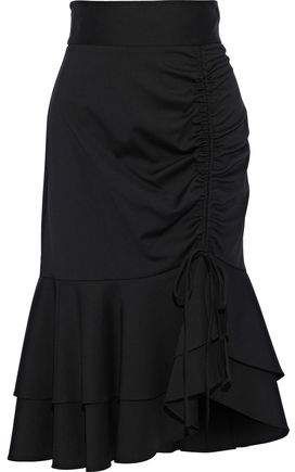 Ruffled Wool-blend Skirt