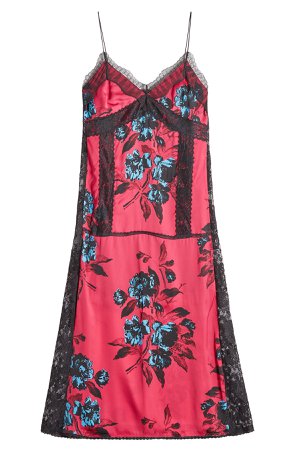 Printed Satin Dress with Lace Gr. IT 42
