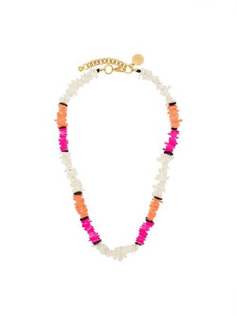 Venessa Arizaga pink, White And Orange Summer Pearl Necklace - Farfetch