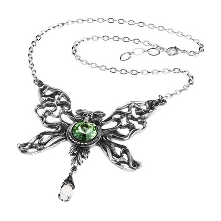 Alchemy Gothic Le Fantome Vert Silver/Green Necklace