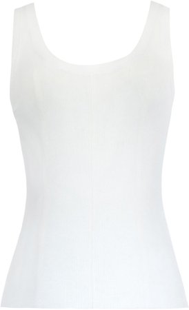 Peter Do Spacer Sheer Ribbed-Knit Tank