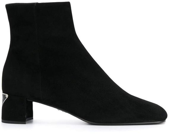 logo patch heeled bootie
