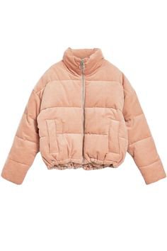 Peach puffer jacket