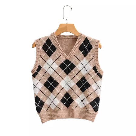 sweater vest brown neutral