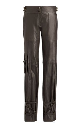 Kaiya Straight-Leg Leather Pants by Ralph Lauren | Moda Operandi