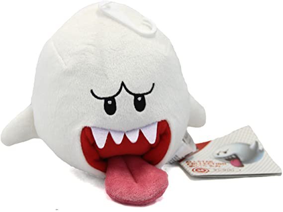 Amazon.com: Little Buddy Super Mario All Star Collection 1428 Ghost Boo Stuffed Plush, 4": Toys & Games