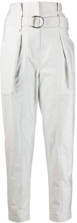 High-Waisted Tapered Trousers