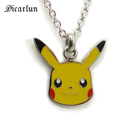 DICARLUN Stainless Steel Necklace for women Anime head portrait Pocket Cartoon Necklace for Women Classic Jewelry Enamel Pendant|Pendant Necklaces| - AliExpress