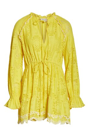 Hemant & Nandita Embroidered Lace Cover-Up Dress | Nordstrom