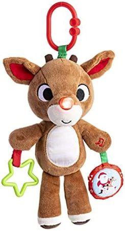 Amazon.com: KIDS PREFERRED Rudolph The Red-Nosed Reindeer On The Go Teether Developmental Activity Toy, 12 inches , Brown : Toys & Games