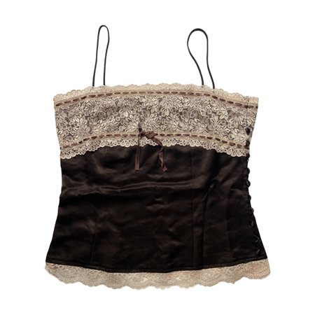 brown lace tank top