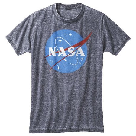 Men's NASA Short Sleeve Graphic T-Shirt Soot Black : Target