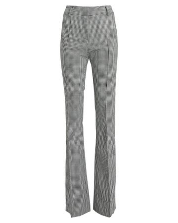 Hibiscus Houndstooth Flared Trousers