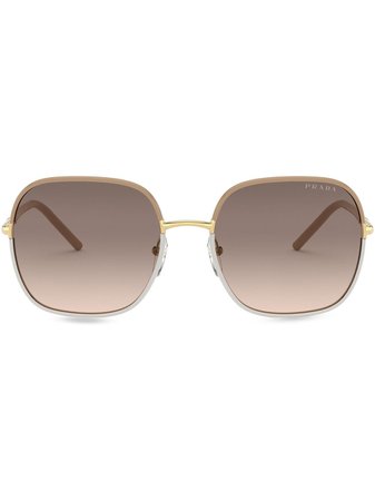 Shop Prada Eyewear square-frame sunglasses with Express Delivery - FARFETCH
