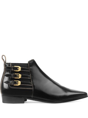 Gucci Buckled Ankle Boots Aw19 | Farfetch.com