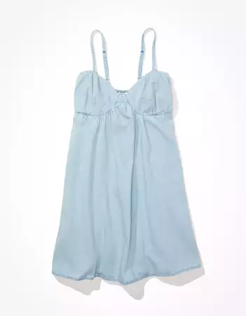 AE Ruched Corset Babydoll Mini Dress