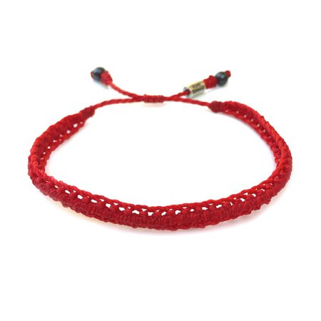Braided Bracelet Red | Rumi Sumaq Waxed Cord Nautical Sailor Bracelets