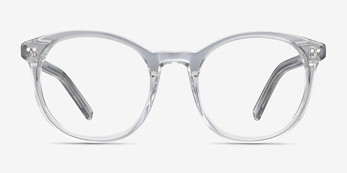 Primrose - Square Gray Clear Frame Glasses For Women